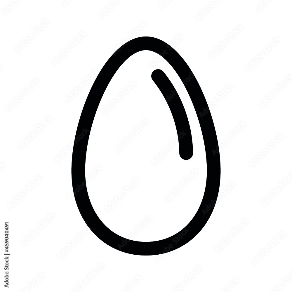 egg icon vector on white background egg icon vector on white background
