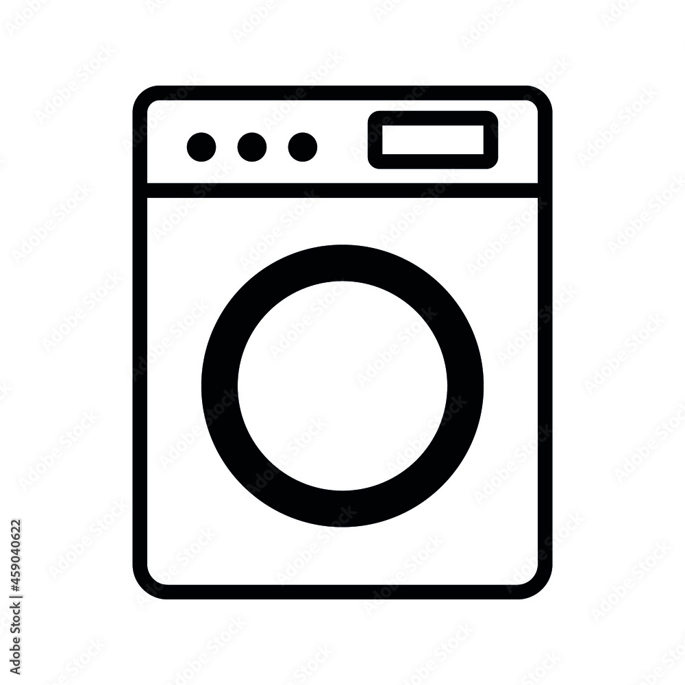 washing machine icon vector template on white background washing machine icon vector template on white background