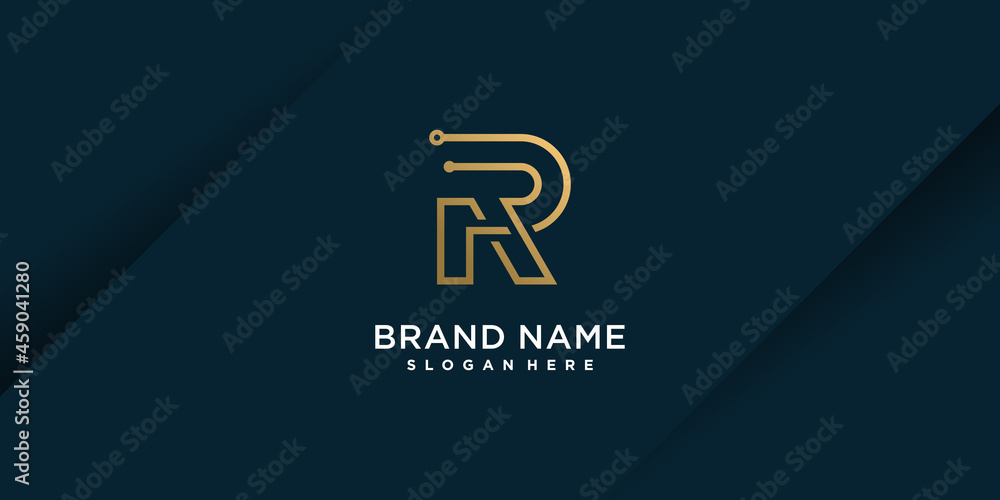 Letter R logo with modern and unique concept Premium Vector part 4 Letter R logo with modern and unique concept Premium Vector part 4