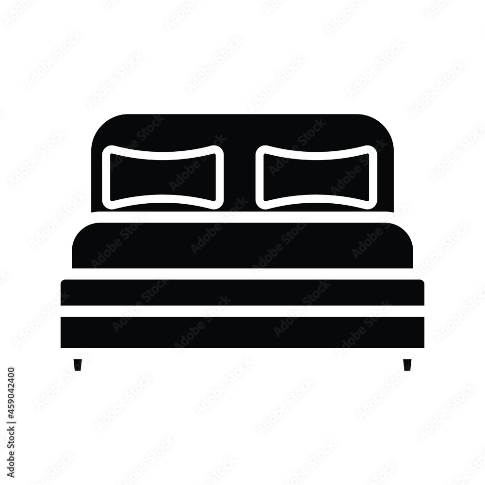 Bed vector icon, bedroom symbol. Modern, simple flat vector illustration for web site or mobile app. eps 10 Bed vector icon, bedroom symbol. Modern, simple flat vector illustration for web site or mobile app. eps 10