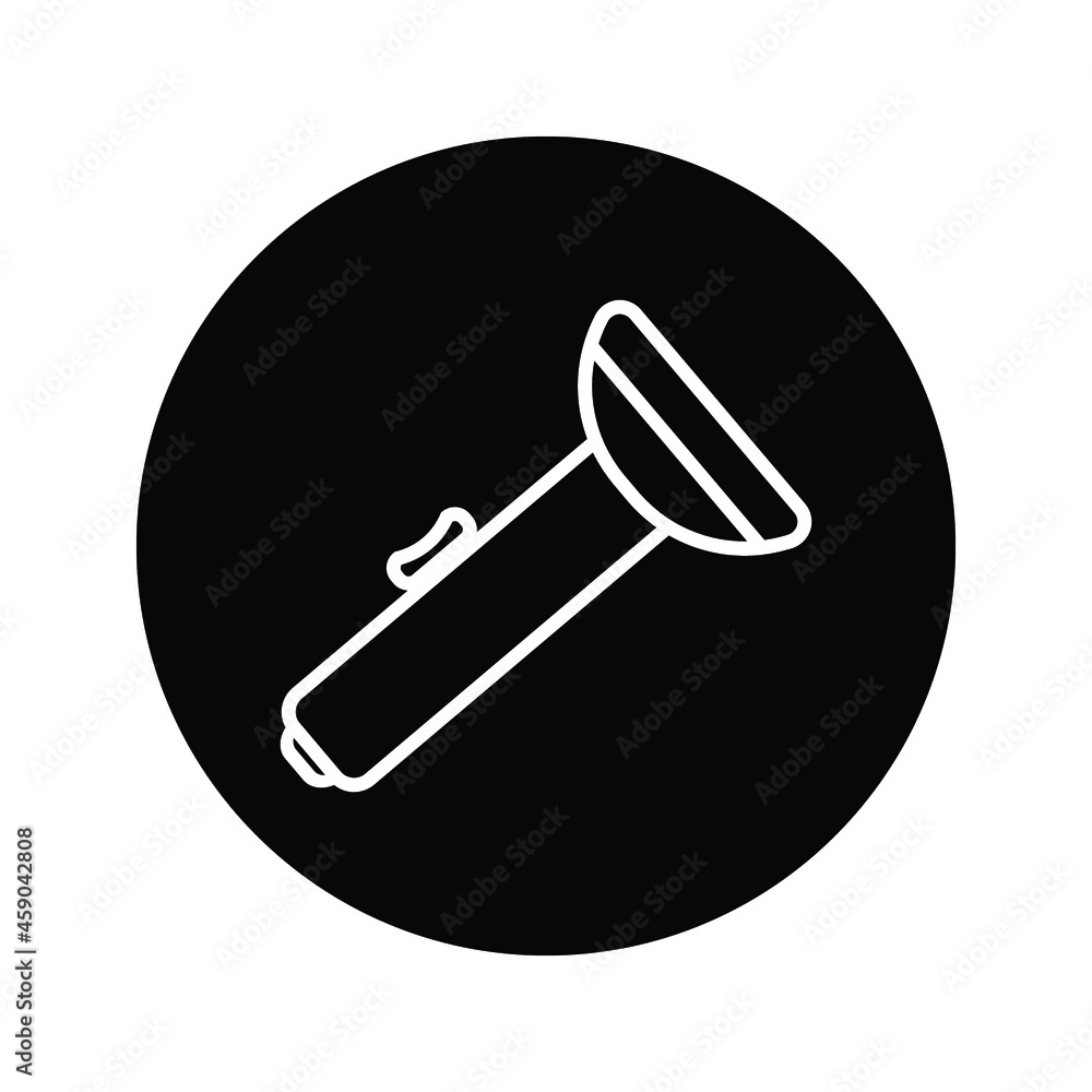Guard flashlight icon on a white background use for web and mobile Guard flashlight icon on a white background use for web and mobile
