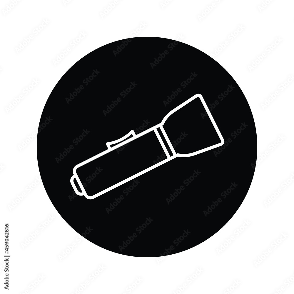 Guard flashlight icon on a white background use for web and mobile Guard flashlight icon on a white background use for web and mobile