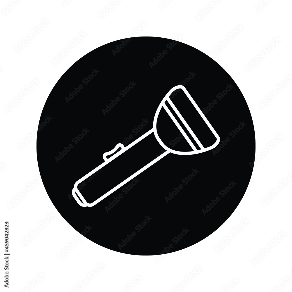 Guard flashlight icon on a white background use for web and mobile Guard flashlight icon on a white background use for web and mobile