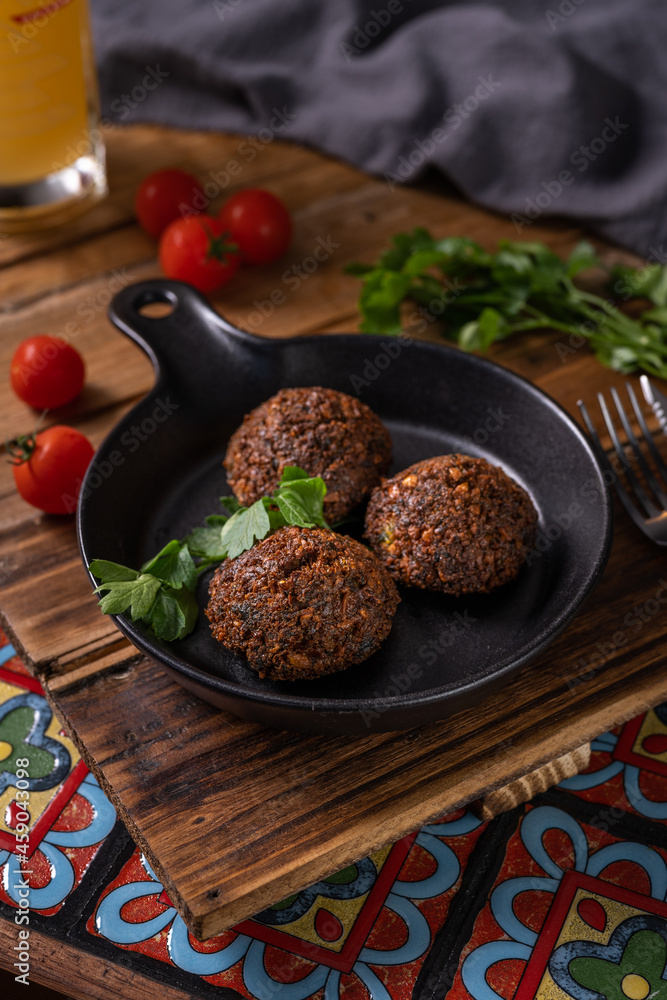 Delicious falafel balls on the table Delicious falafel balls on the table