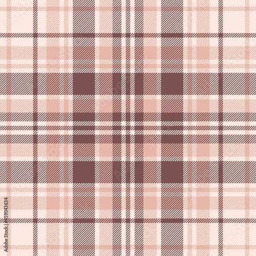 Tartan check pattern in pink. Seamless large plaid graphic vector background for blanket, duvet cover, throw, scarf, other modern spring summer autumn winter fashion or home textile print.