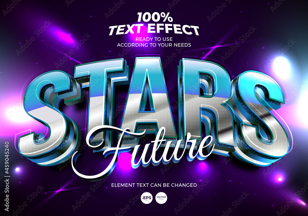 Stars Future Text Effect