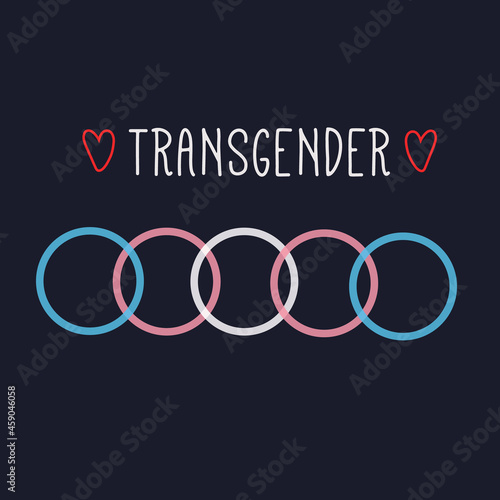 Gender identity LGBTQI community pride symbol icon flag. Be proud of who you are, be you of being transsexual or transgender non-binary, genderqueer person, trans human rights concept. Vector template