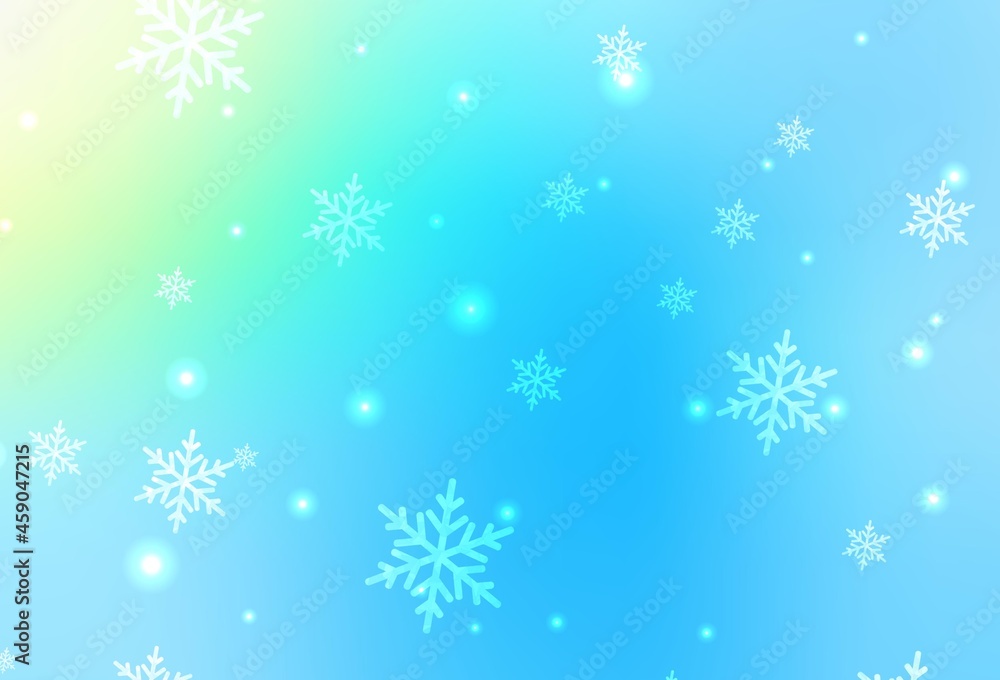 Light Blue, Green vector template in carnival style.