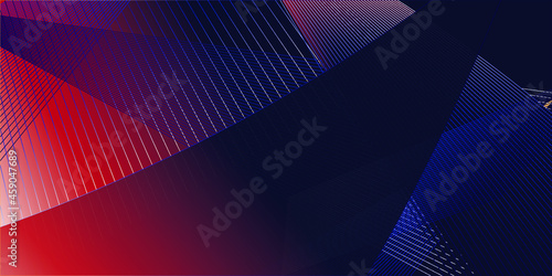 Abstract Red and Blue Background Witth Lines
