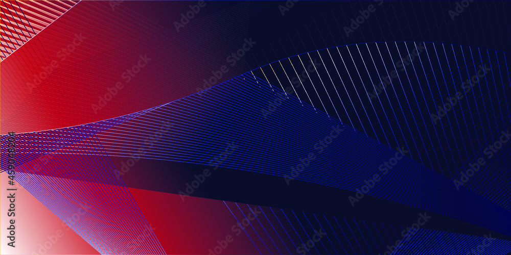Naklejka premium Abstract Red and Blue Background Witth Lines