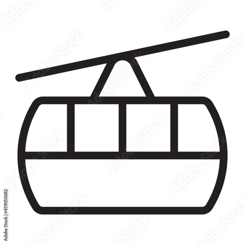 cable car cabin line icon