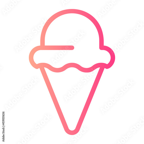ice cream gradient icon