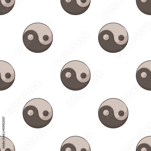 Ying yang pattern seamless background texture repeat wallpaper geometric vector