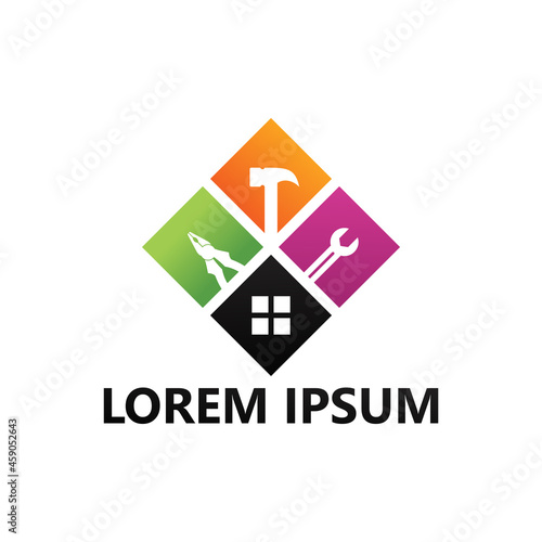 House repair logo template design