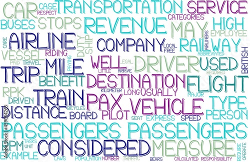 Passengers Wordcloud Banner, Wallpaper, Background, Book Cover, Wordart