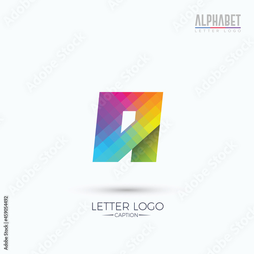 Free Download Pixelated Colorful Gradient Origami Style A Logo - GFXLoad