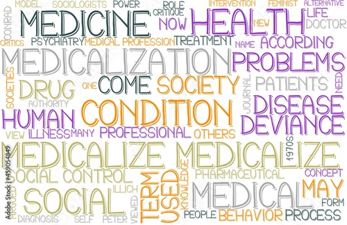 Medicalize Wordcloud Banner, Wallpaper, Background, Book Cover, Wordart photo