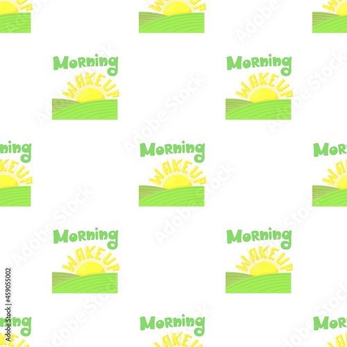 Morning wakeup pattern seamless background texture repeat wallpaper geometric vector