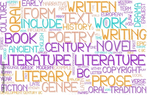 Literature Wordcloud Banner  Wallpaper  Background  Book Cover  Wordart