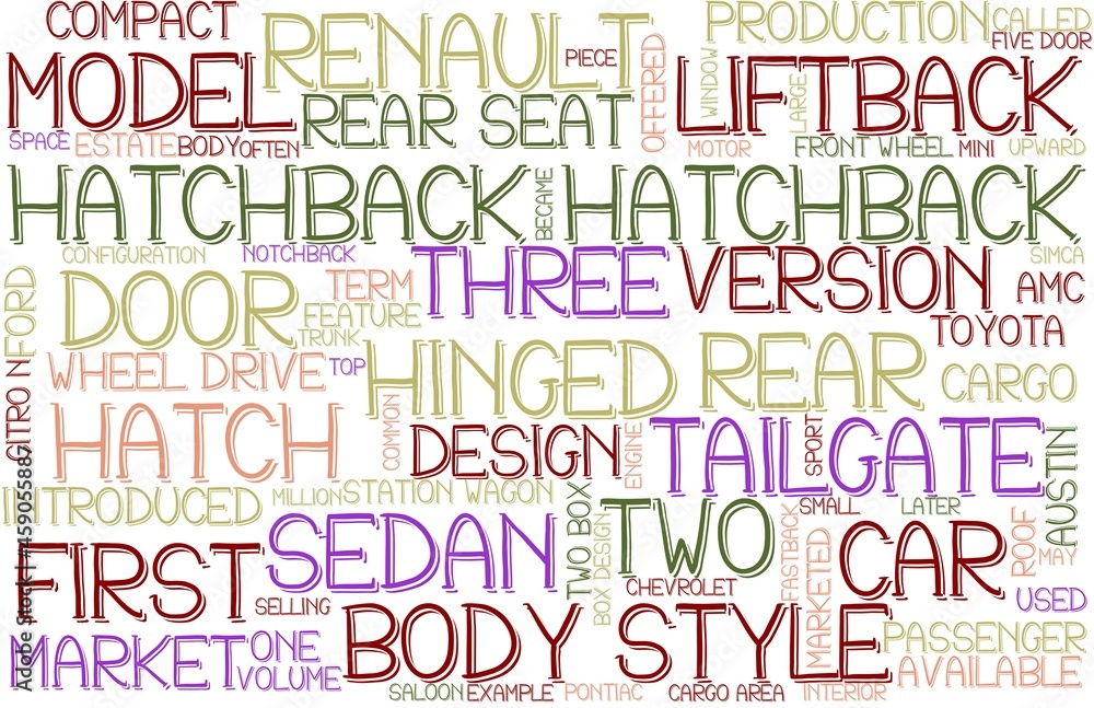 Hatchback Wordcloud Tshirt Banner, Wallpaper, Background, Book Cover, Wordart Hatchback Wordcloud Tshirt Banner, Wallpaper, Background, Book Cover, Wordart