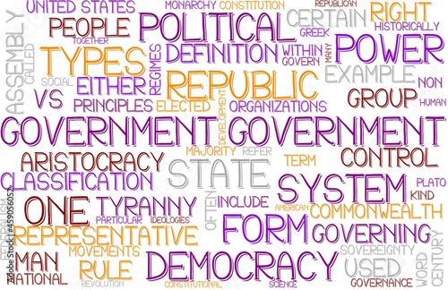 Government Wordcloud Banner, Wallpaper, Background, Book Cover, Wordart