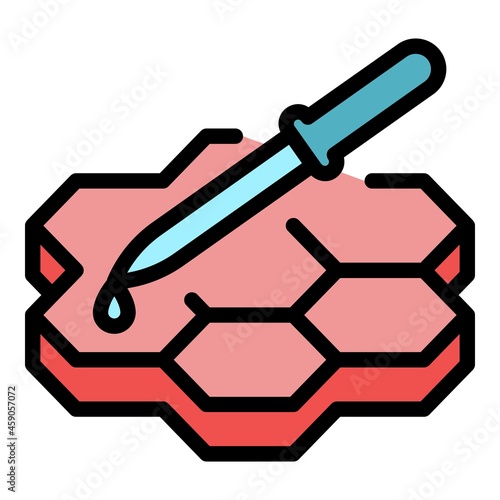 Modified honey icon. Outline modified honey vector icon color flat isolated