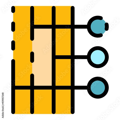 Genetic mutation icon. Outline genetic mutation vector icon color flat isolated