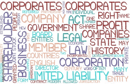 Corporates Wordcloud Banner, Wallpaper, Background, Book Cover, Wordart