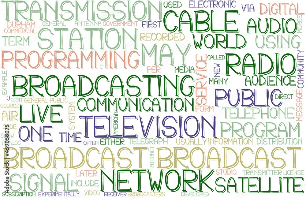Broadcast Wordcloud Banner, Wallpaper, Background, Book Cover, Wordart Broadcast Wordcloud Banner, Wallpaper, Background, Book Cover, Wordart