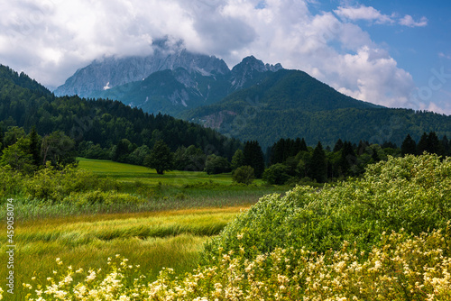 Julian Alps in Triglav National Park in Slovenia Seen From Kranjska Gora Region