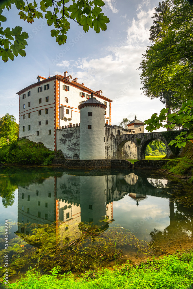  Slovenia 13th-century Sneznik Castle (Grad Snežnik ) located in Loska Dolina, Slovenia