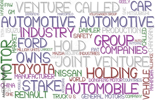Automotive Wordcloud Banner, Wallpaper, Background, Book Cover, Wordart