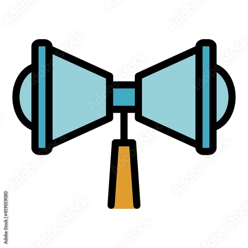 Mouthpiece icon. Outline mouthpiece vector icon color flat isolated