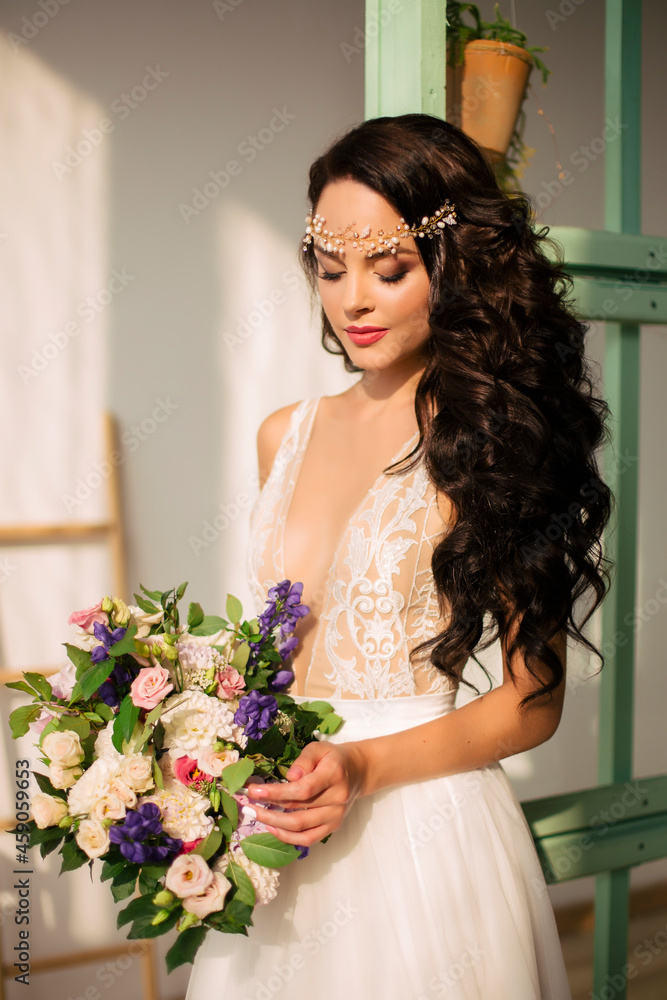 bride with bouquet