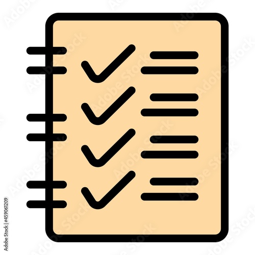 To do list experience icon. Outline to do list experience vector icon color flat isolated