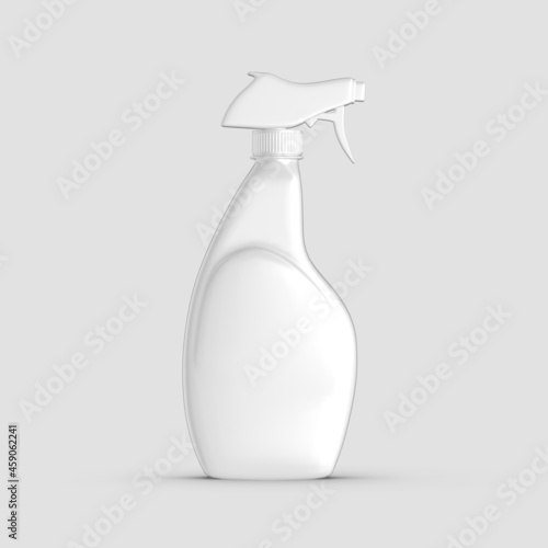 Plastic bottle spray white 3D rendering isolated white background
