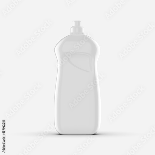 Plastic bottle white 3D rendering isolated white background