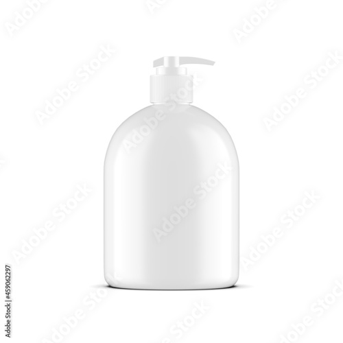 Plastic bottle soap white 3D rendering isolated white background