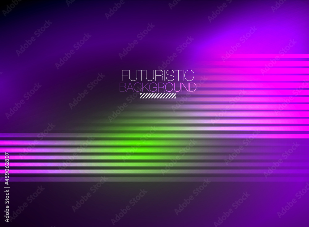 Bright neon color techno abstract background, shiny glowing neon lines in the dark background Bright neon color techno abstract background, shiny glowing neon lines in the dark background