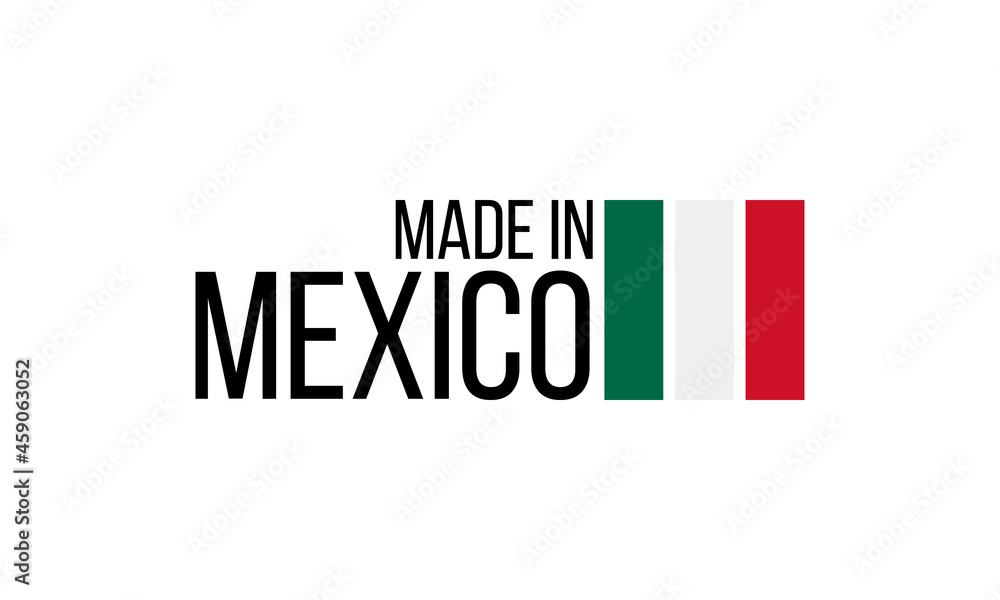 made in mexico, flat vector sign or banner made in mexico, flat vector sign or banner