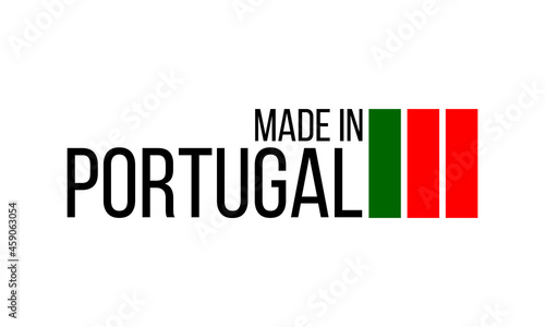 made in portugal, flat vector sign or banner