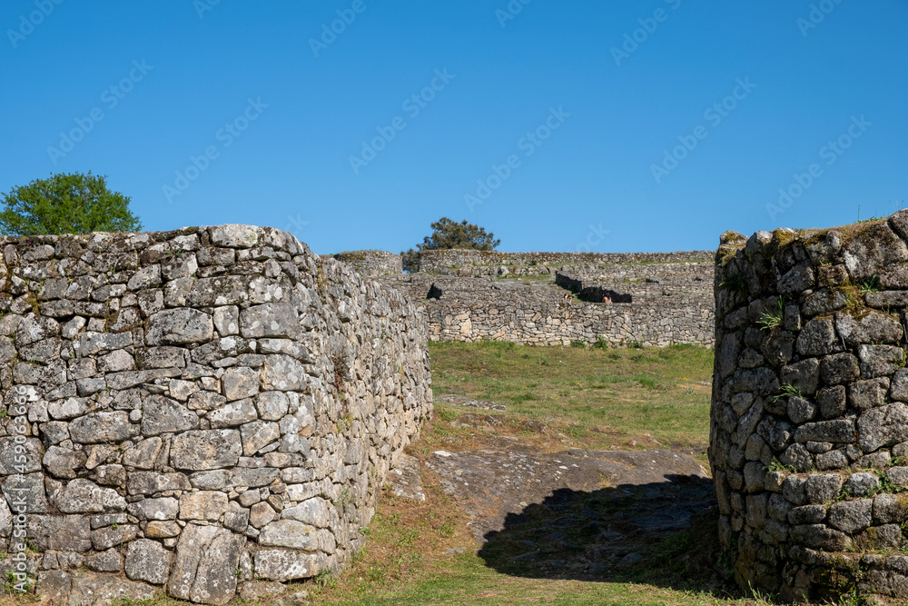 Archaeological site of San Cibrán de Lás. Fortified settlement of pre-Roman origin. Archaeological park of the castrexa culture. Ourense, Galicia, Spain.