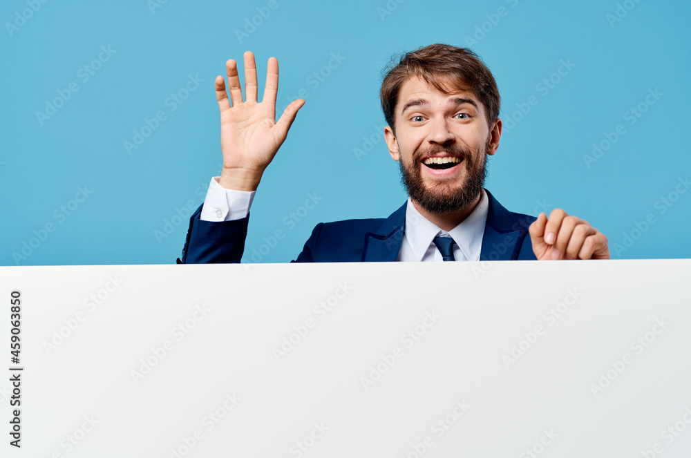 businessmen White billboard advertising copy-space isolated background businessmen White billboard advertising copy-space isolated background