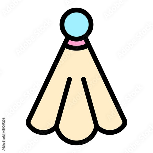 Pocket handkerchief icon. Outline pocket handkerchief vector icon color flat isolated