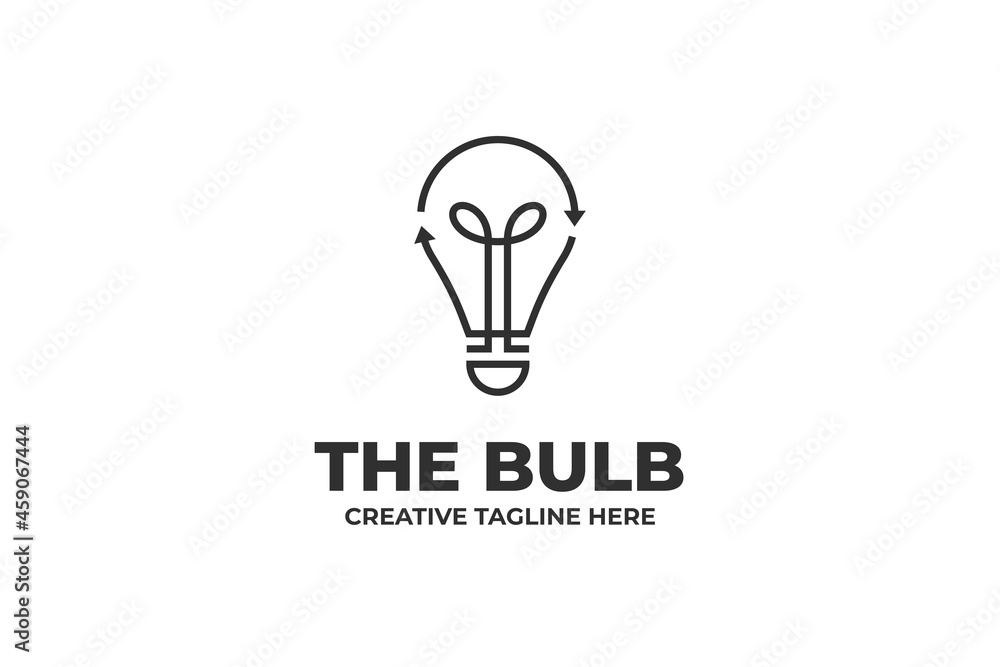 Simple Bulb Technology Idea Business Logo Simple Bulb Technology Idea Business Logo