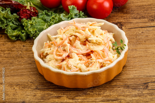 Vegetarian Cole slaw salad with cabbage