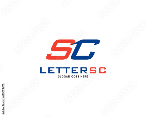 Initial Letter SC Logo Template Design