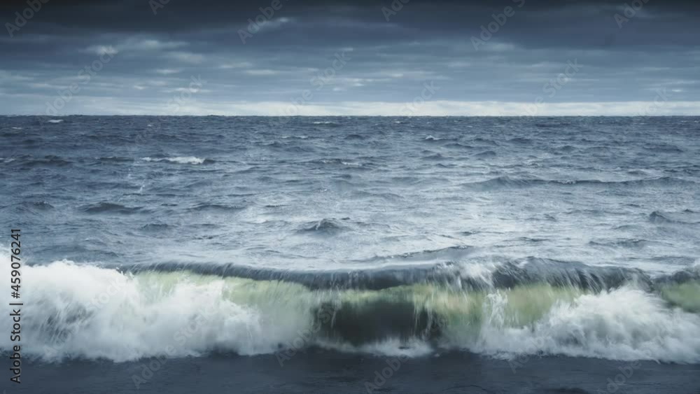 dark dramatic waves on the shore dark dramatic waves on the shore