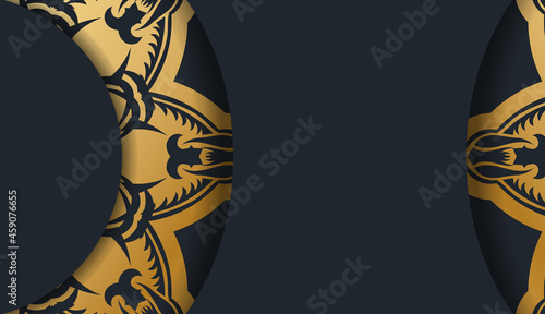 Congratulatory Flyer in black with a vintage gold pattern is prepared for printing.