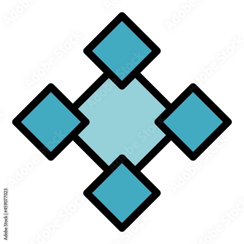 Creative redesign icon. Outline creative redesign vector icon color flat isolated